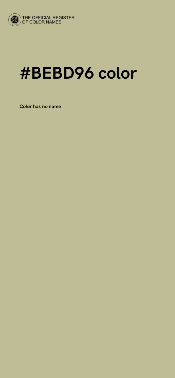 #BEBD96 color image