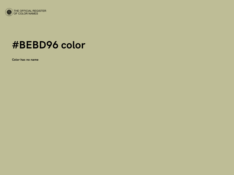 #BEBD96 color image