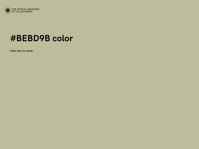 #BEBD9B color image
