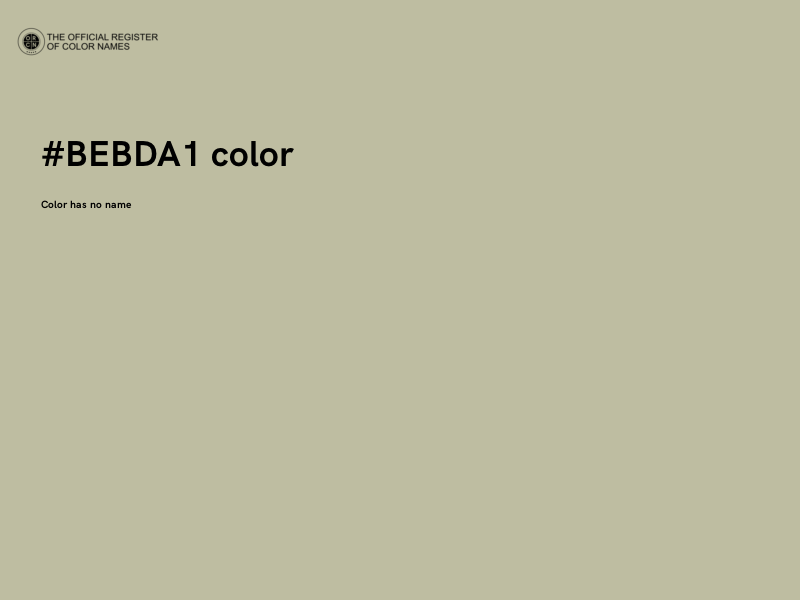 #BEBDA1 color image