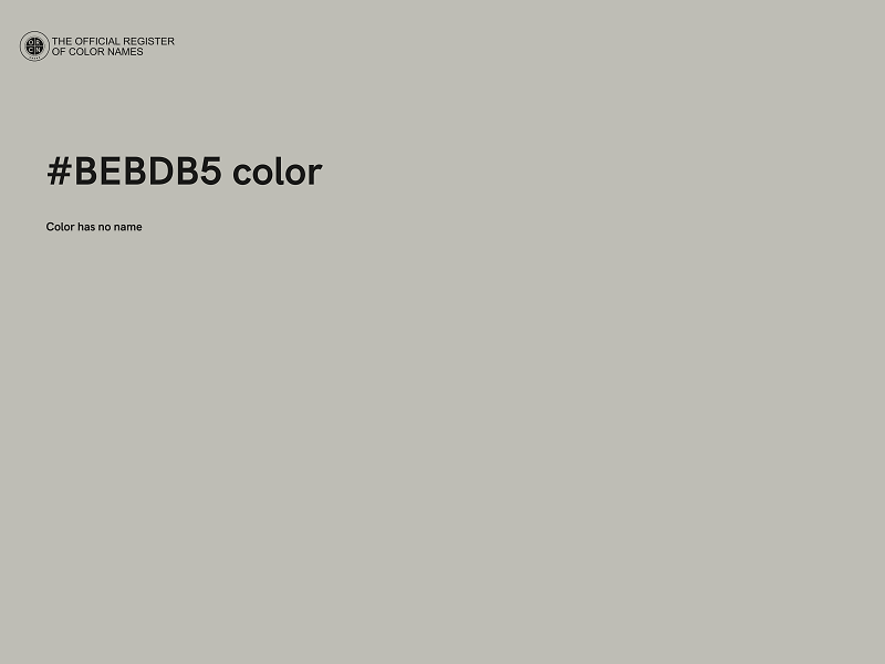 #BEBDB5 color image