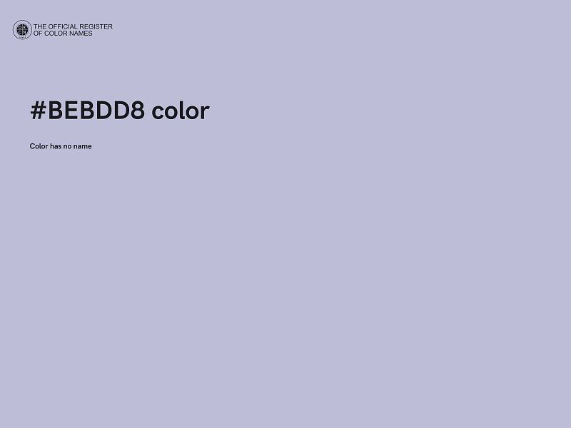 #BEBDD8 color image