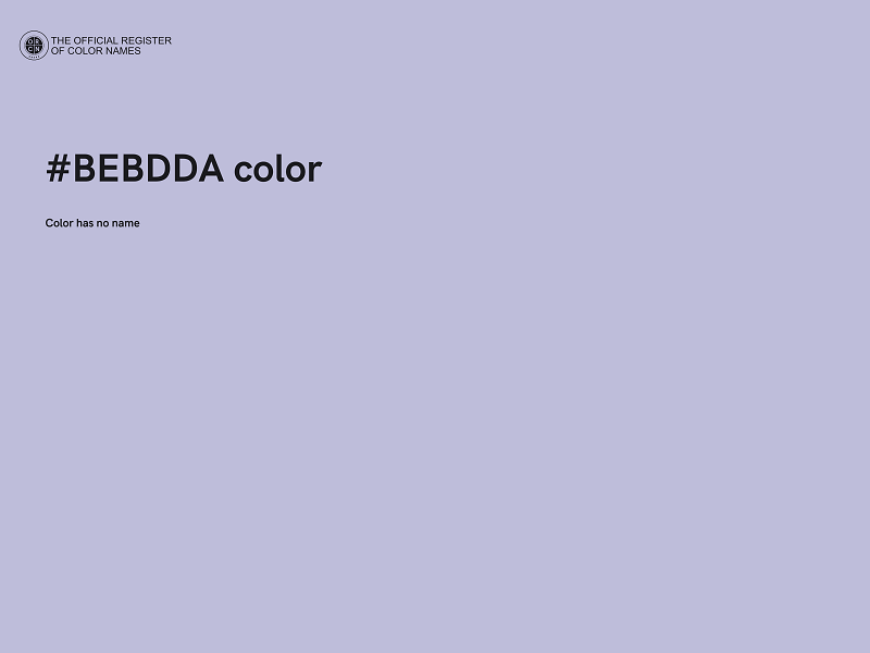 #BEBDDA color image