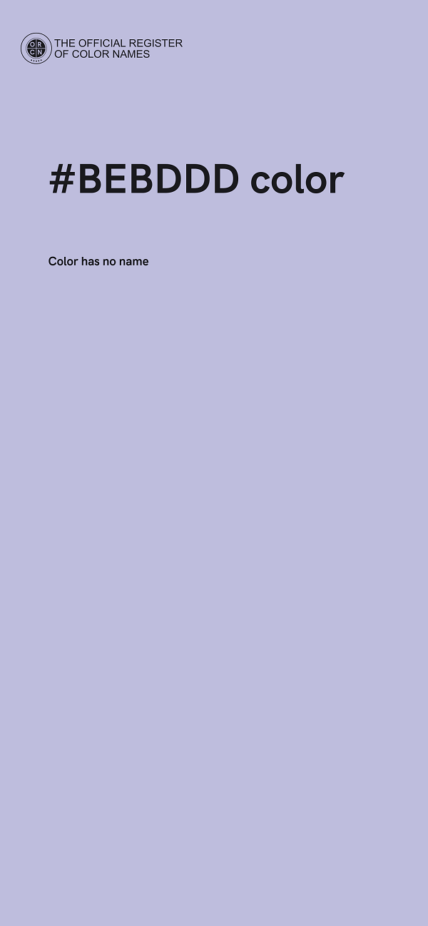 #BEBDDD color image
