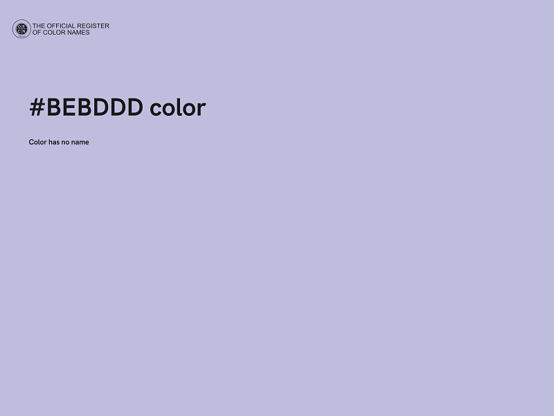 #BEBDDD color image