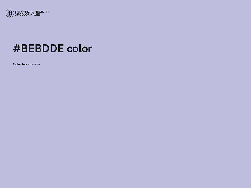 #BEBDDE color image