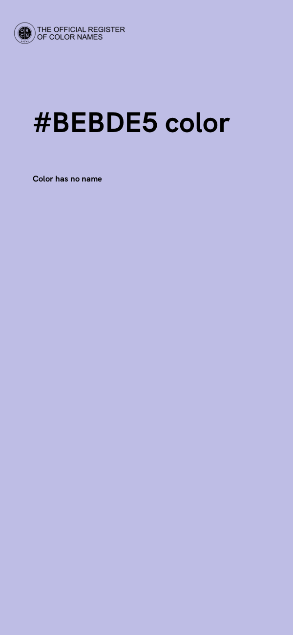#BEBDE5 color image