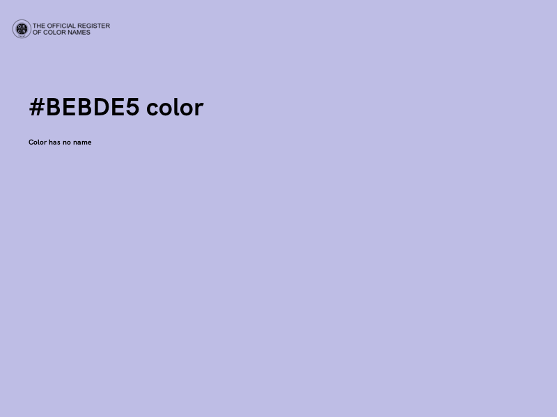 #BEBDE5 color image
