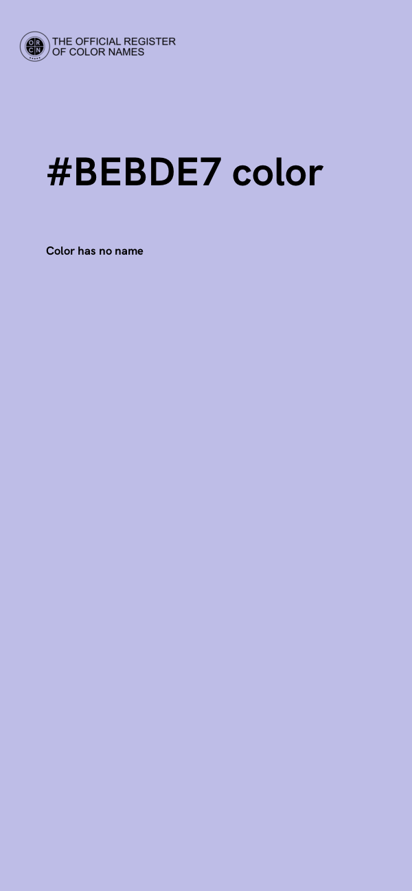 #BEBDE7 color image