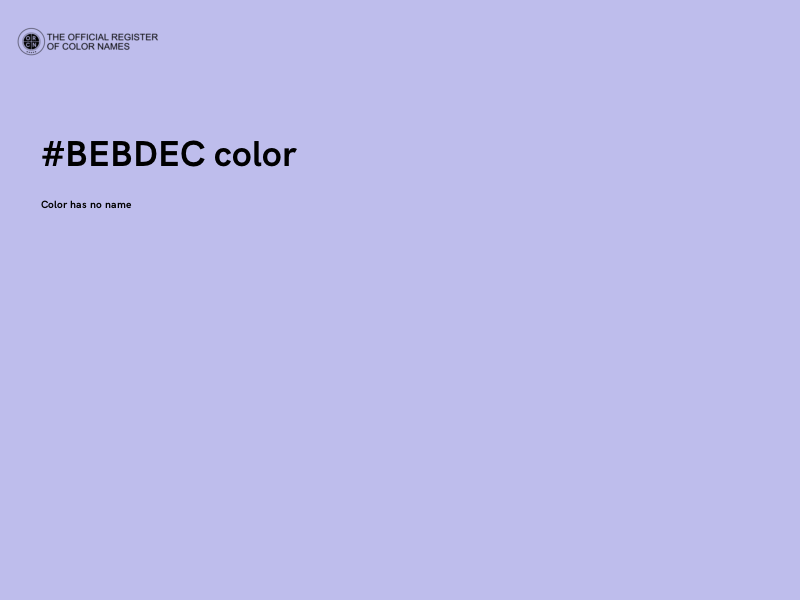#BEBDEC color image