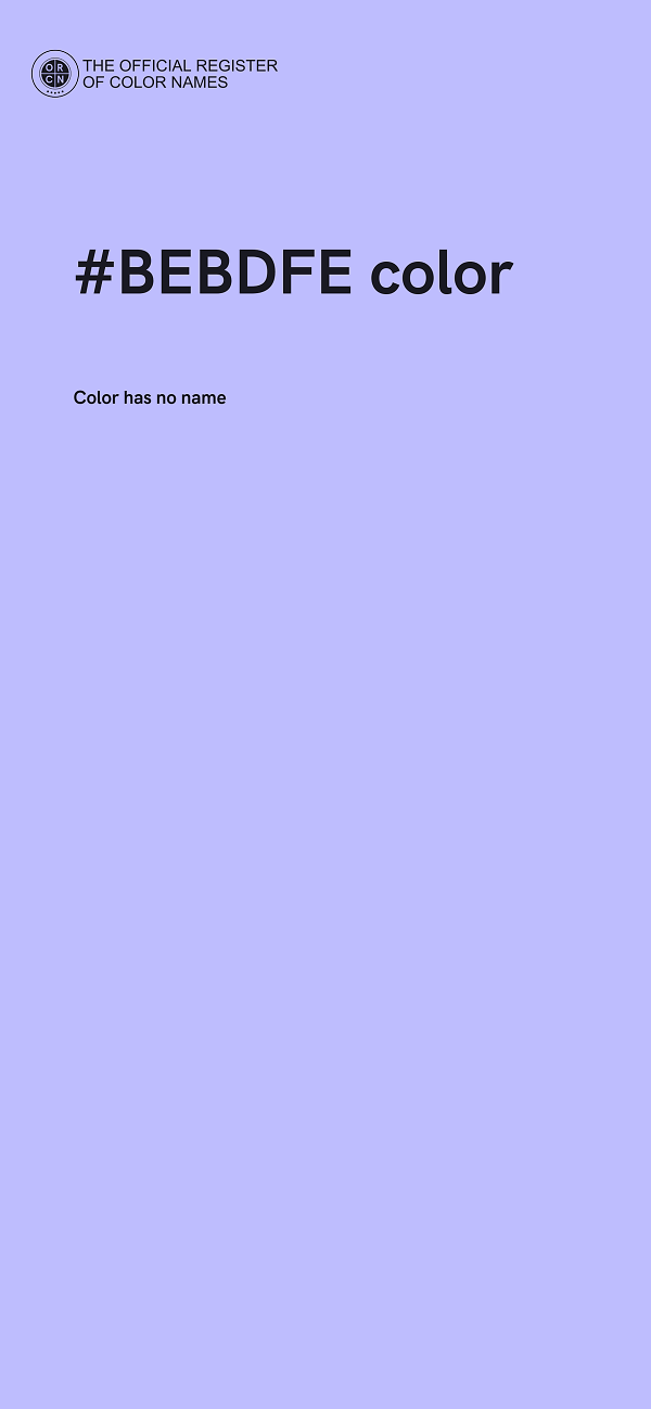 #BEBDFE color image