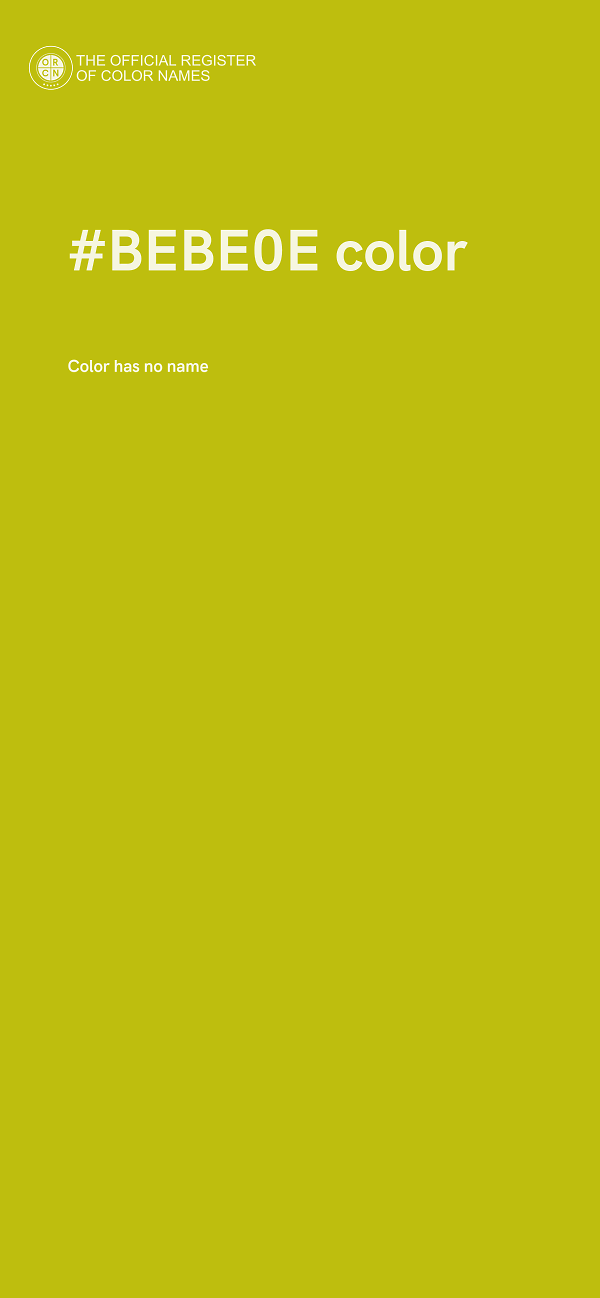 #BEBE0E color image