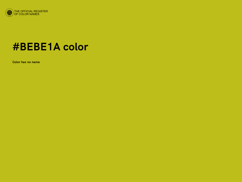 #BEBE1A color image
