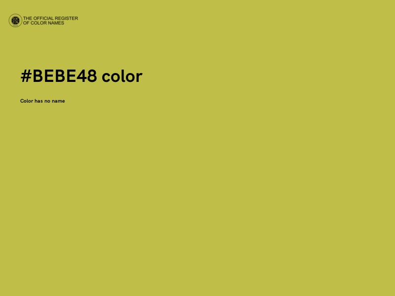 #BEBE48 color image