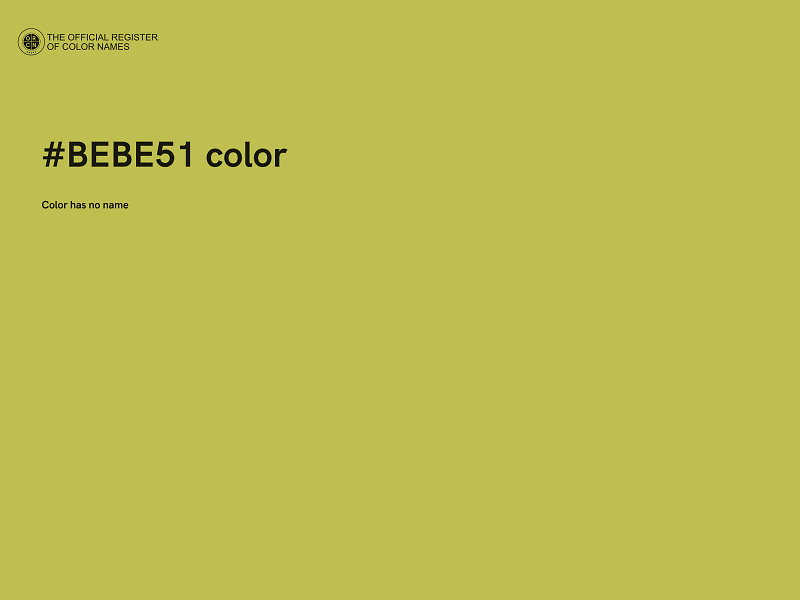 #BEBE51 color image