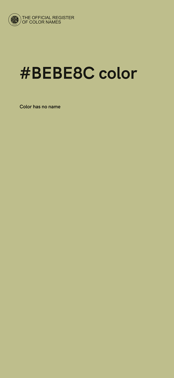 #BEBE8C color image