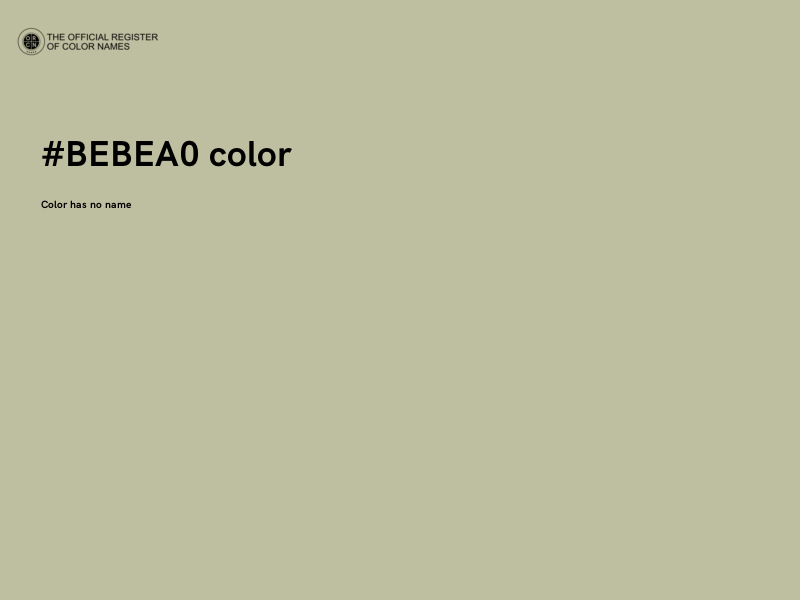 #BEBEA0 color image
