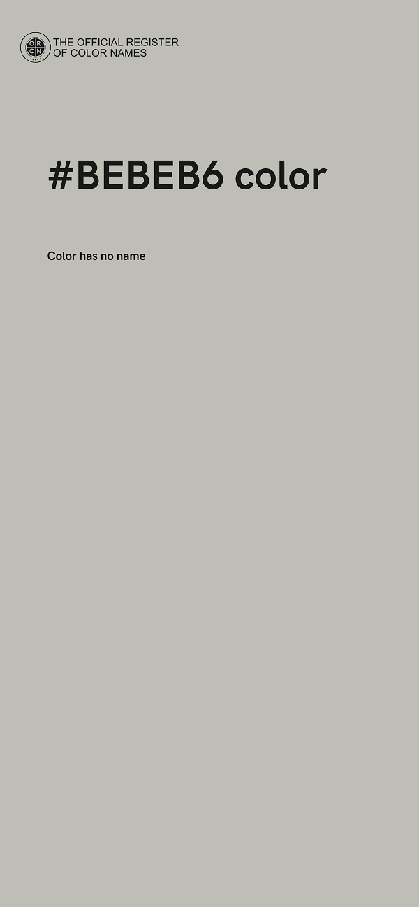#BEBEB6 color image