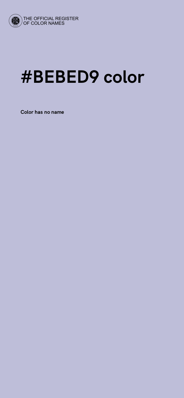 #BEBED9 color image