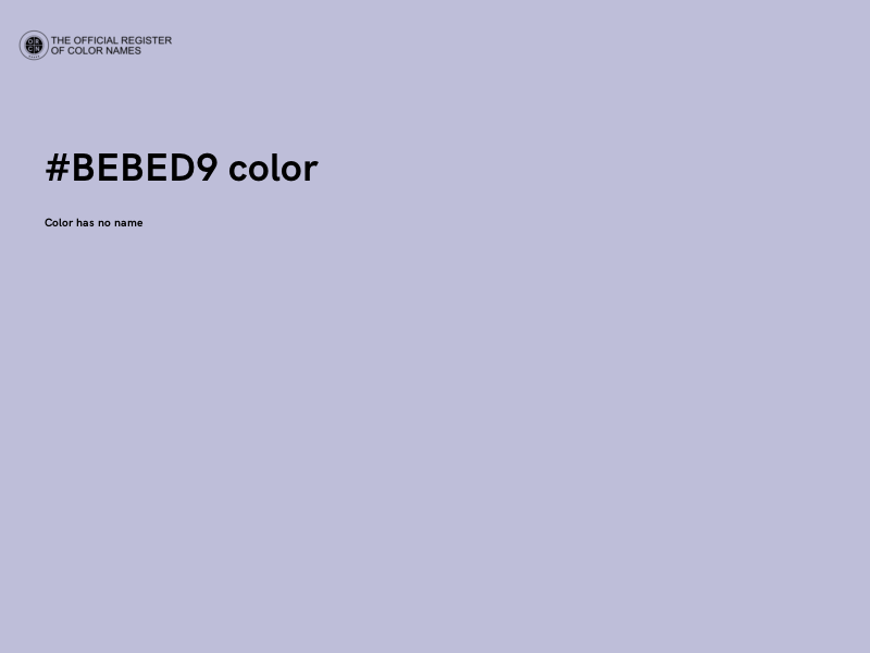 #BEBED9 color image