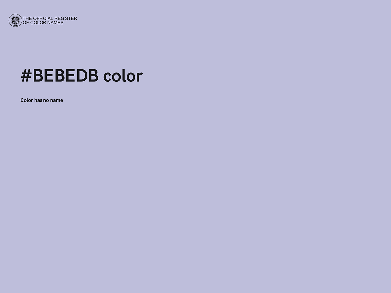 #BEBEDB color image