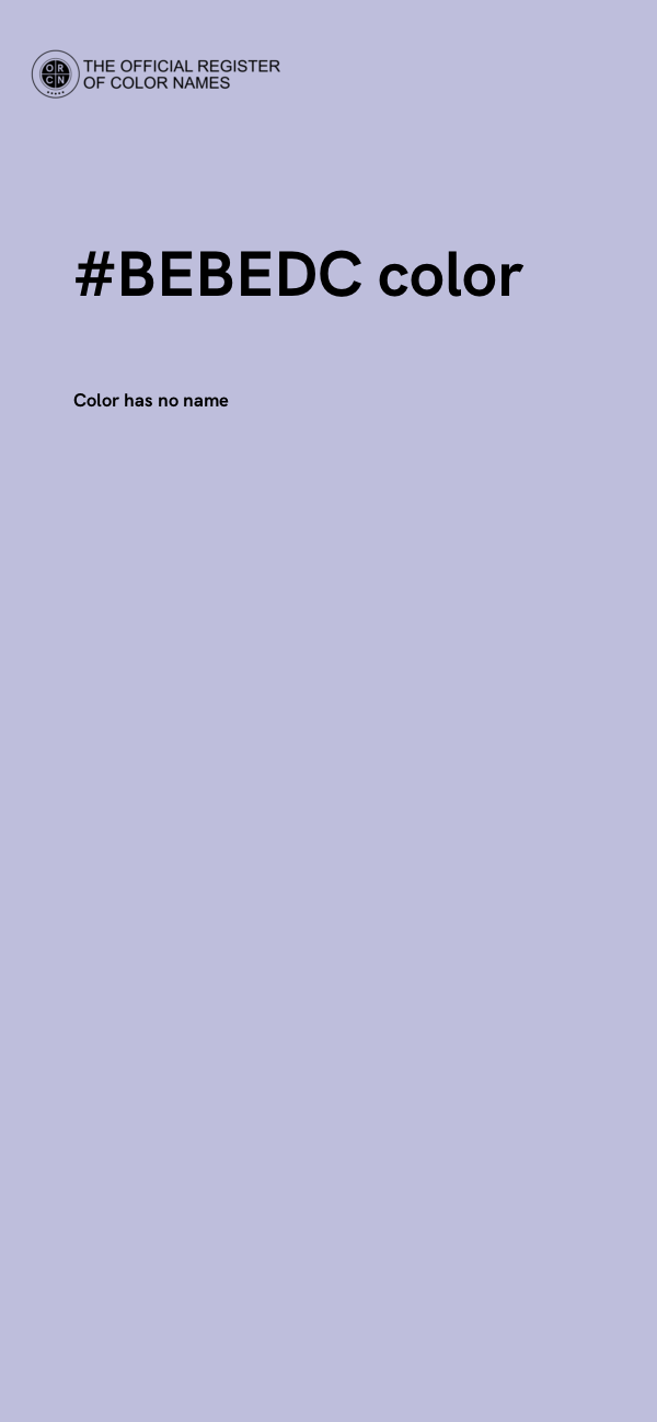 #BEBEDC color image