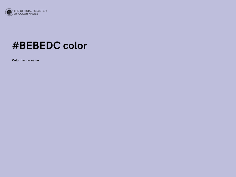#BEBEDC color image