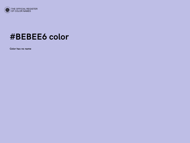 #BEBEE6 color image