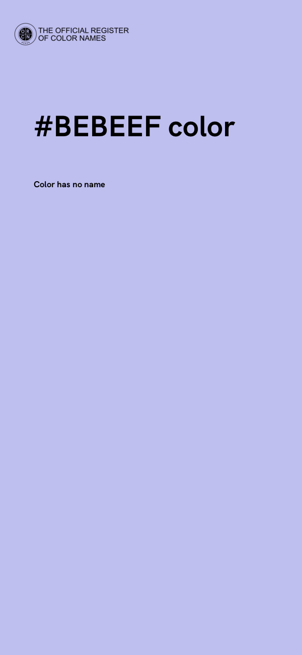 #BEBEEF color image