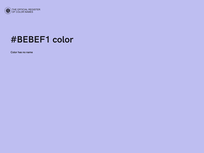 #BEBEF1 color image