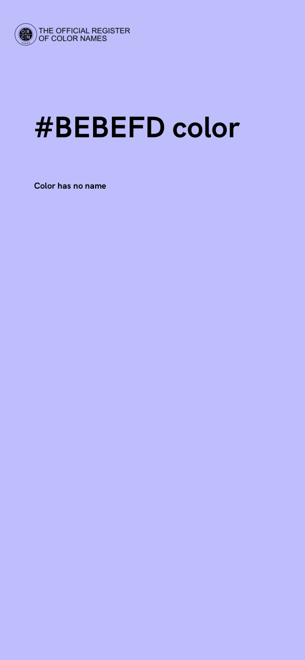 #BEBEFD color image