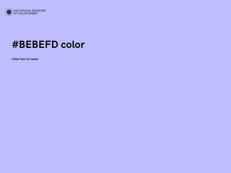 #BEBEFD color image