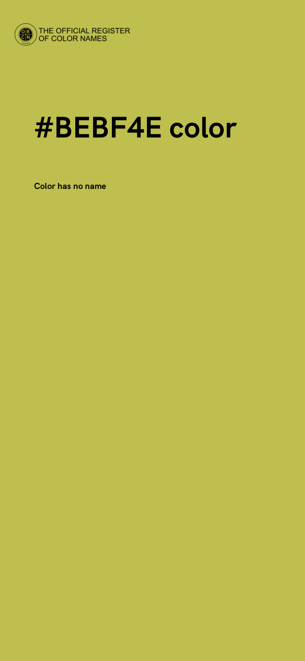 #BEBF4E color image