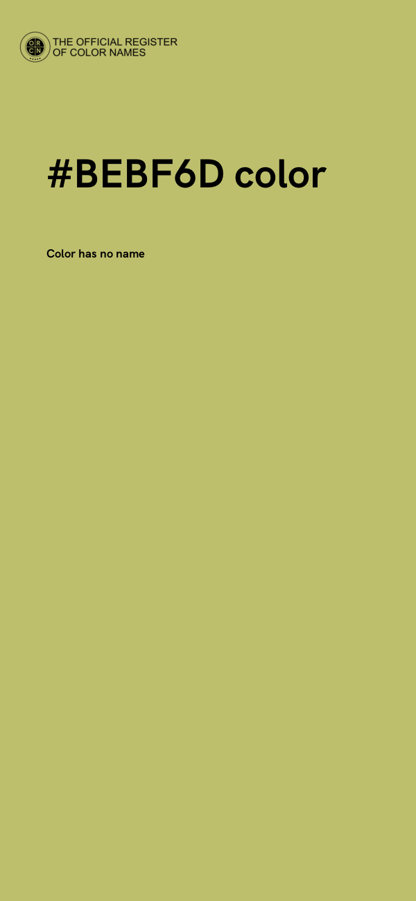#BEBF6D color image