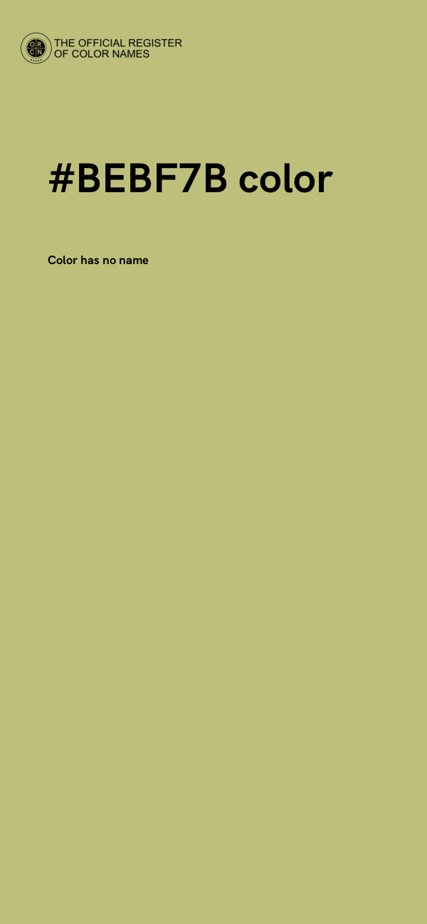 #BEBF7B color image