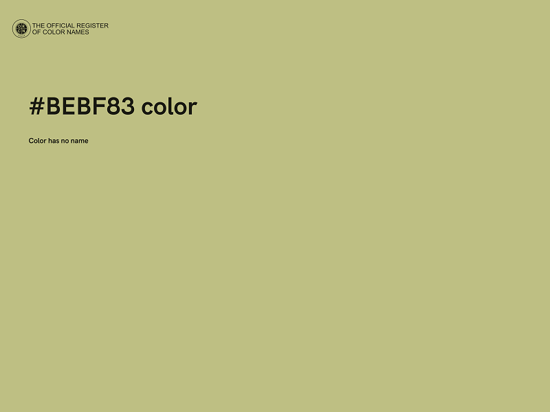 #BEBF83 color image
