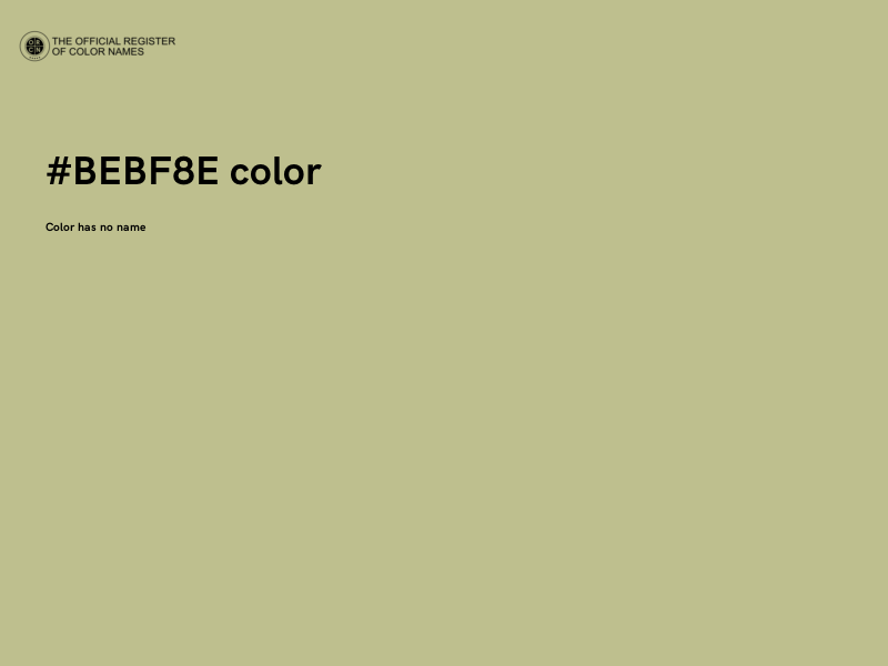 #BEBF8E color image
