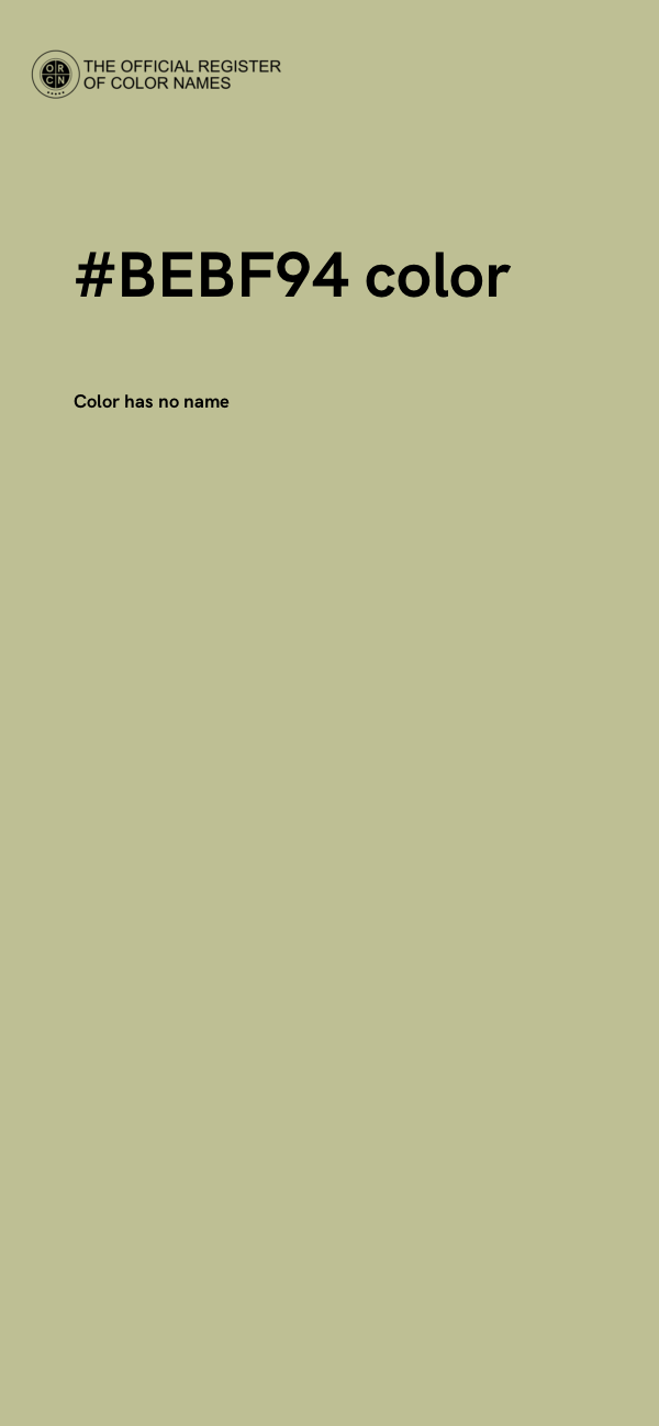 #BEBF94 color image