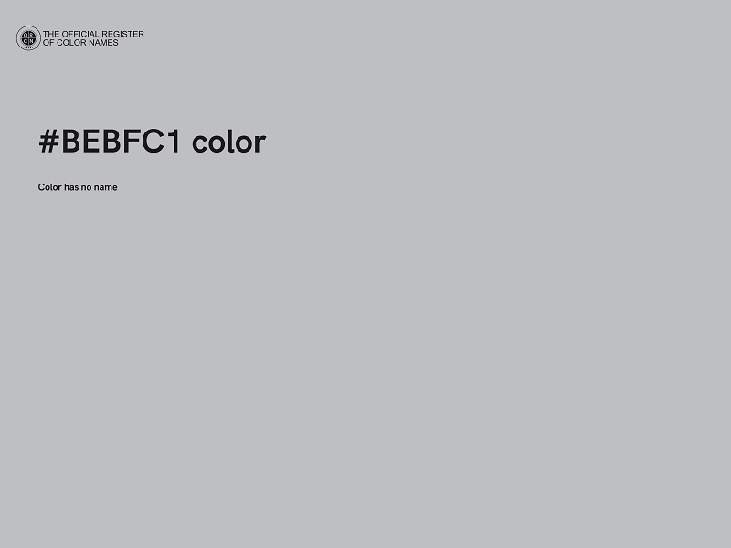 #BEBFC1 color image