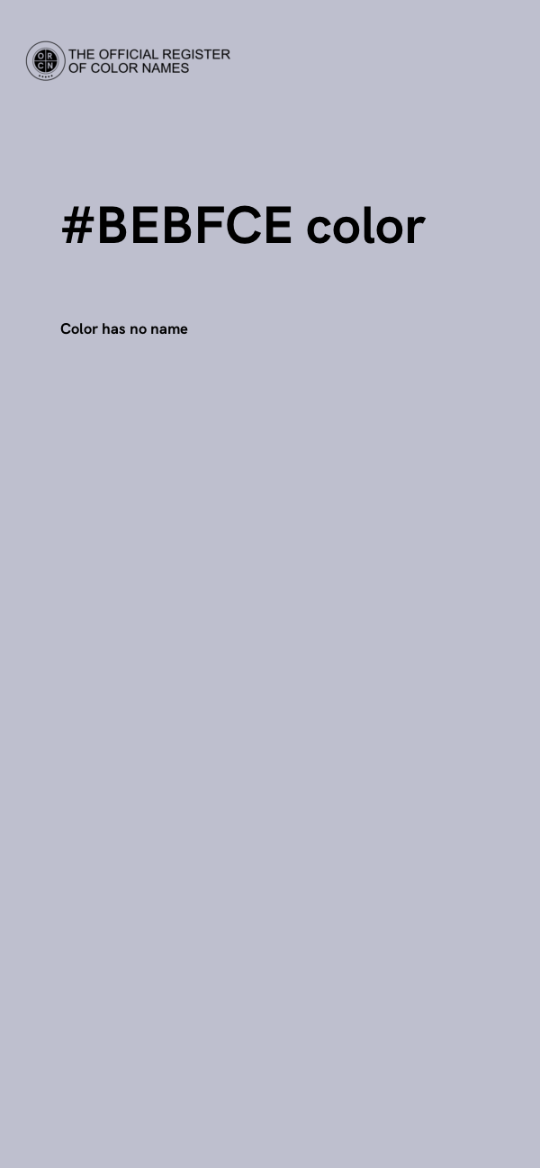 #BEBFCE color image