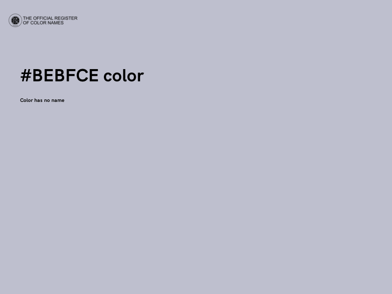 #BEBFCE color image