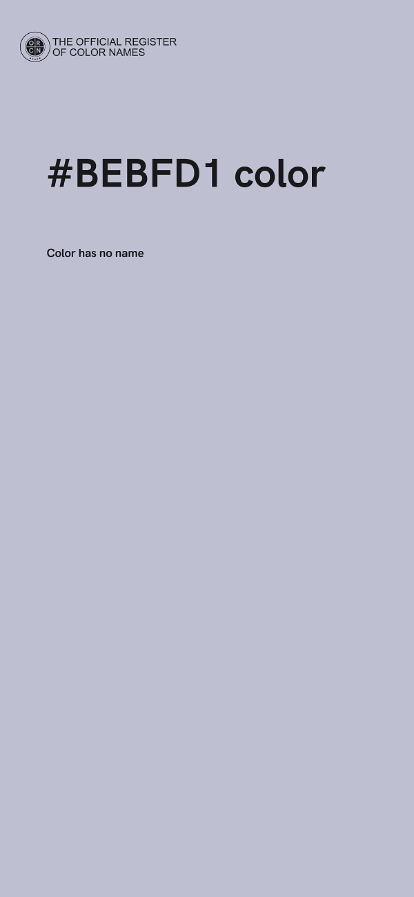#BEBFD1 color image