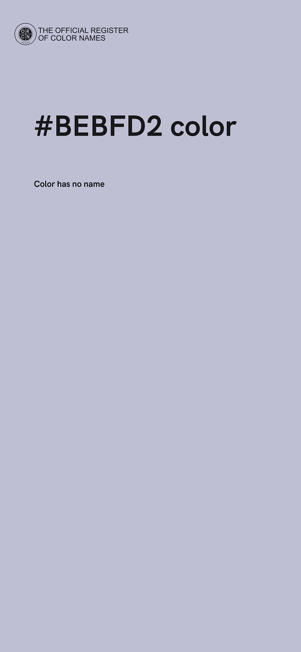 #BEBFD2 color image