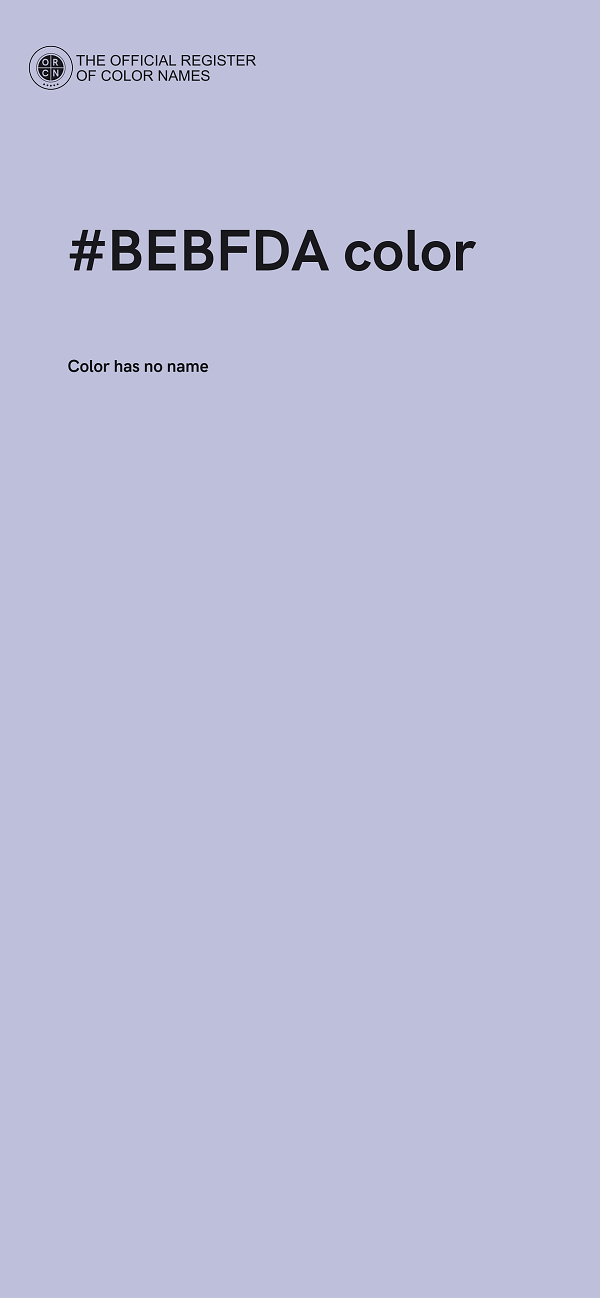 #BEBFDA color image