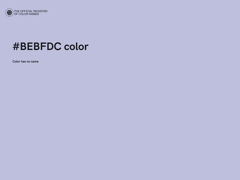 #BEBFDC color image