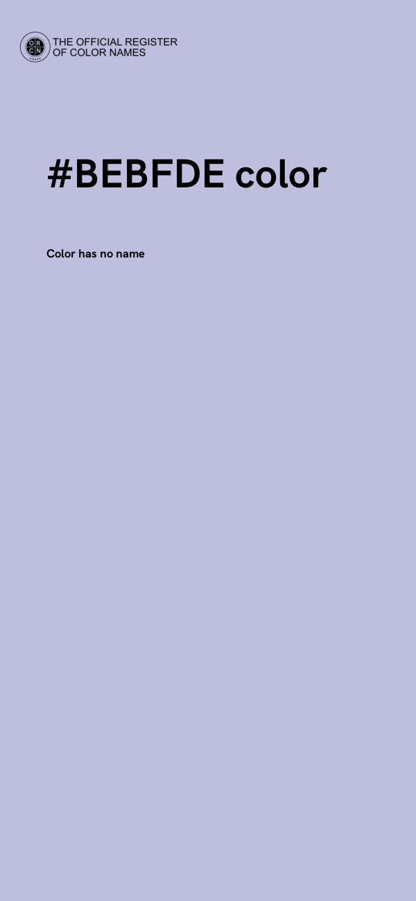 #BEBFDE color image