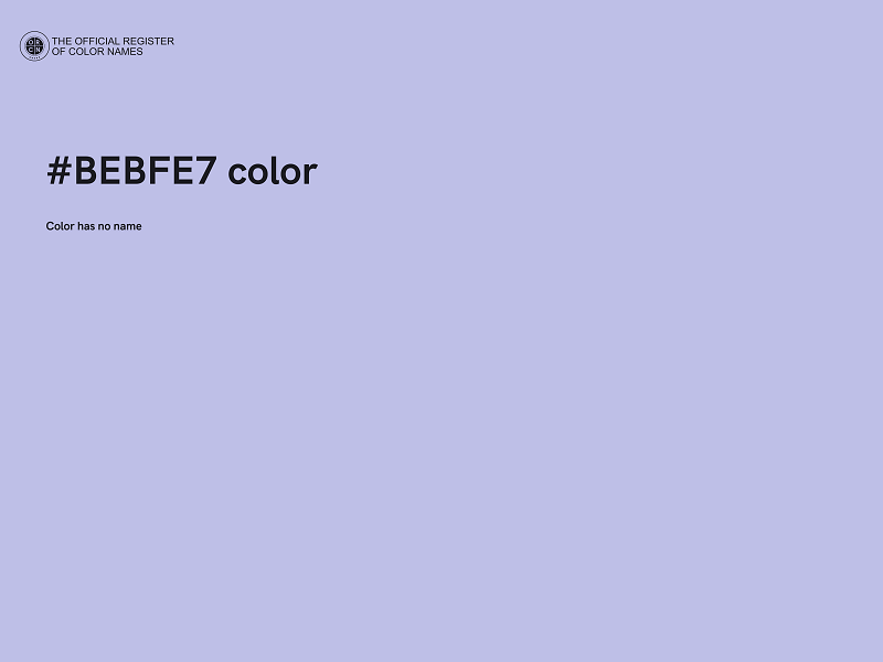 #BEBFE7 color image