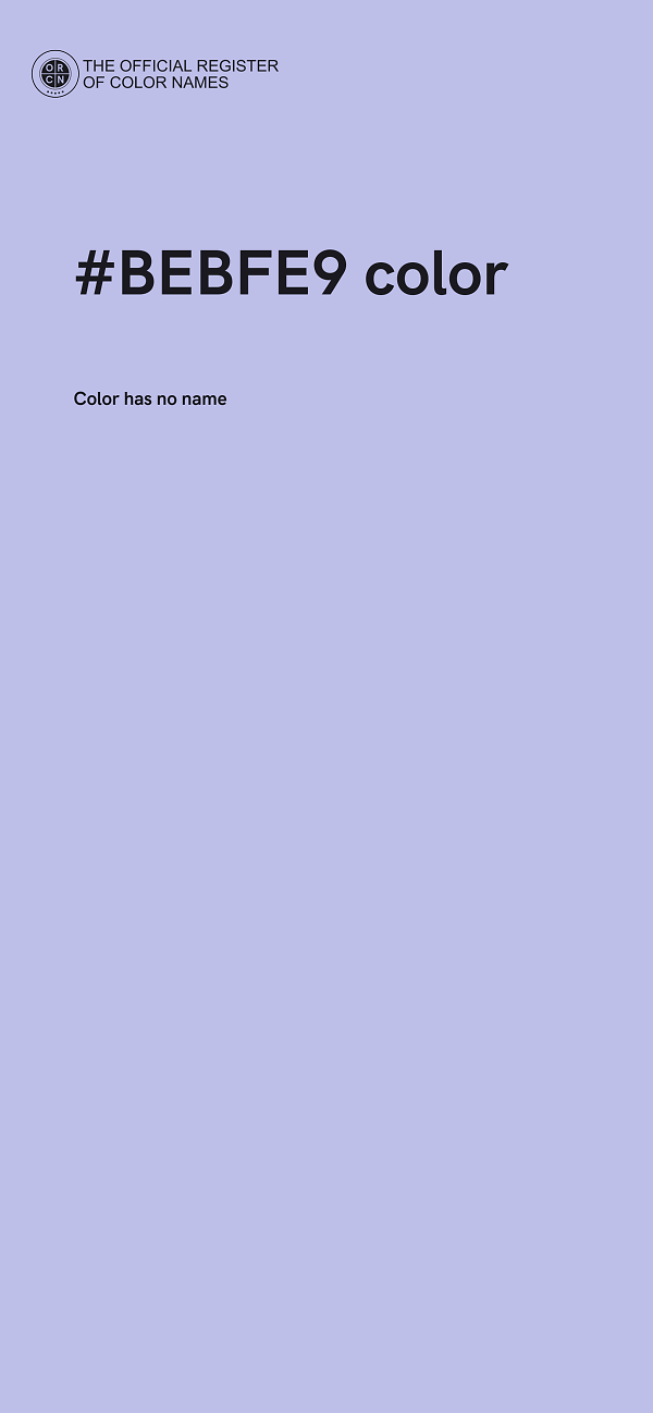 #BEBFE9 color image