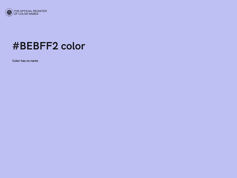 #BEBFF2 color image