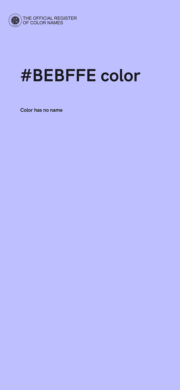 #BEBFFE color image